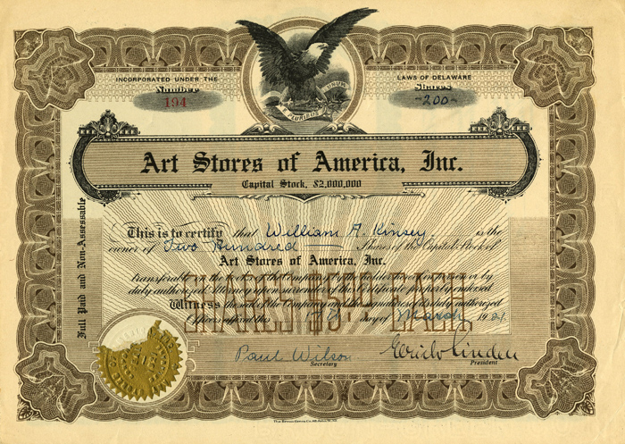 Art Stores of America, Inc